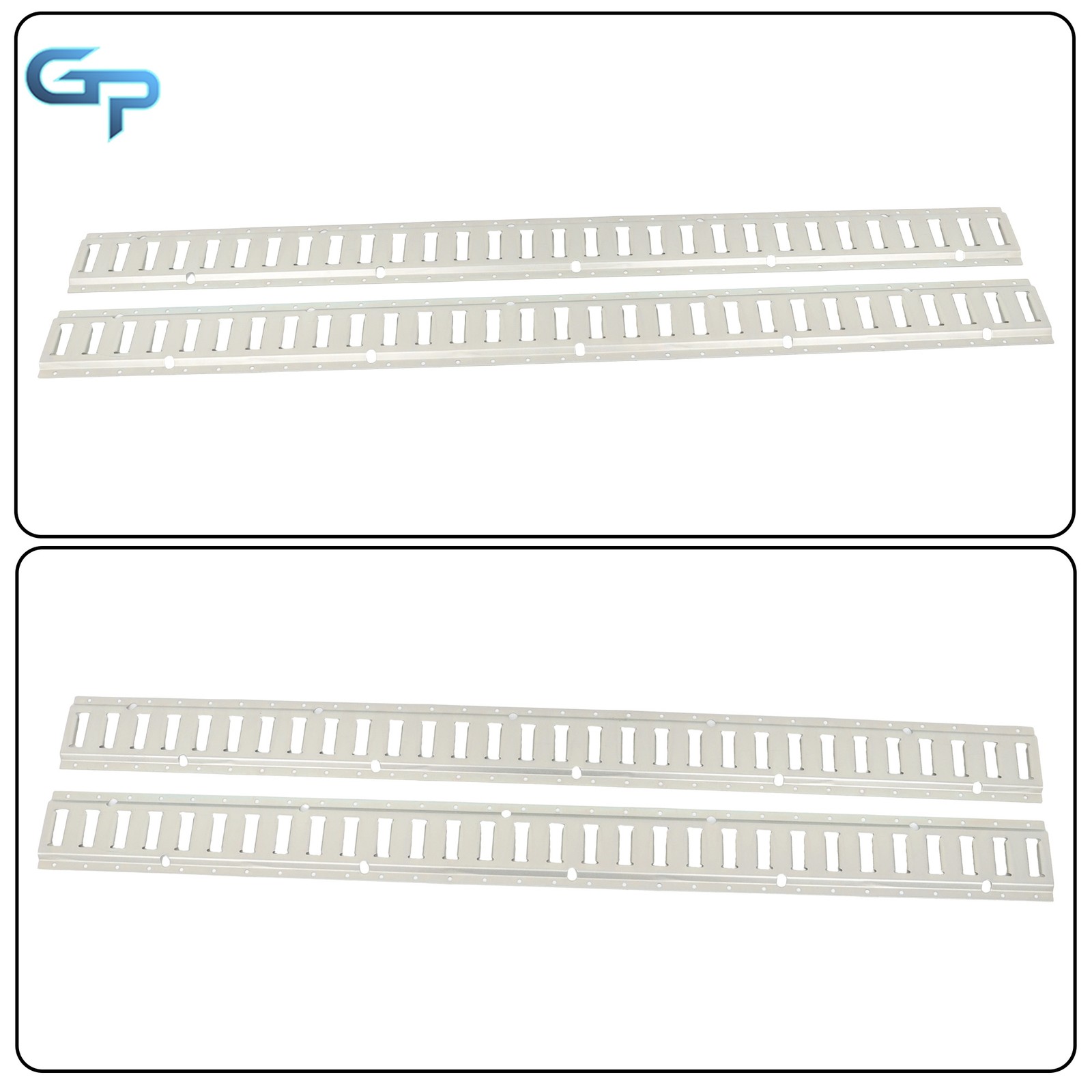 2PC 5' E-Track Tie-Down Rail For Truck Trailer Cargo Van Utility