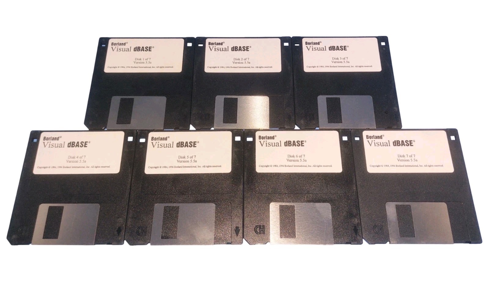 Borland Visual dBASE Version 5.5 For Windows 95 3.1 Floppy Disk Set 3.5 Set Of 7