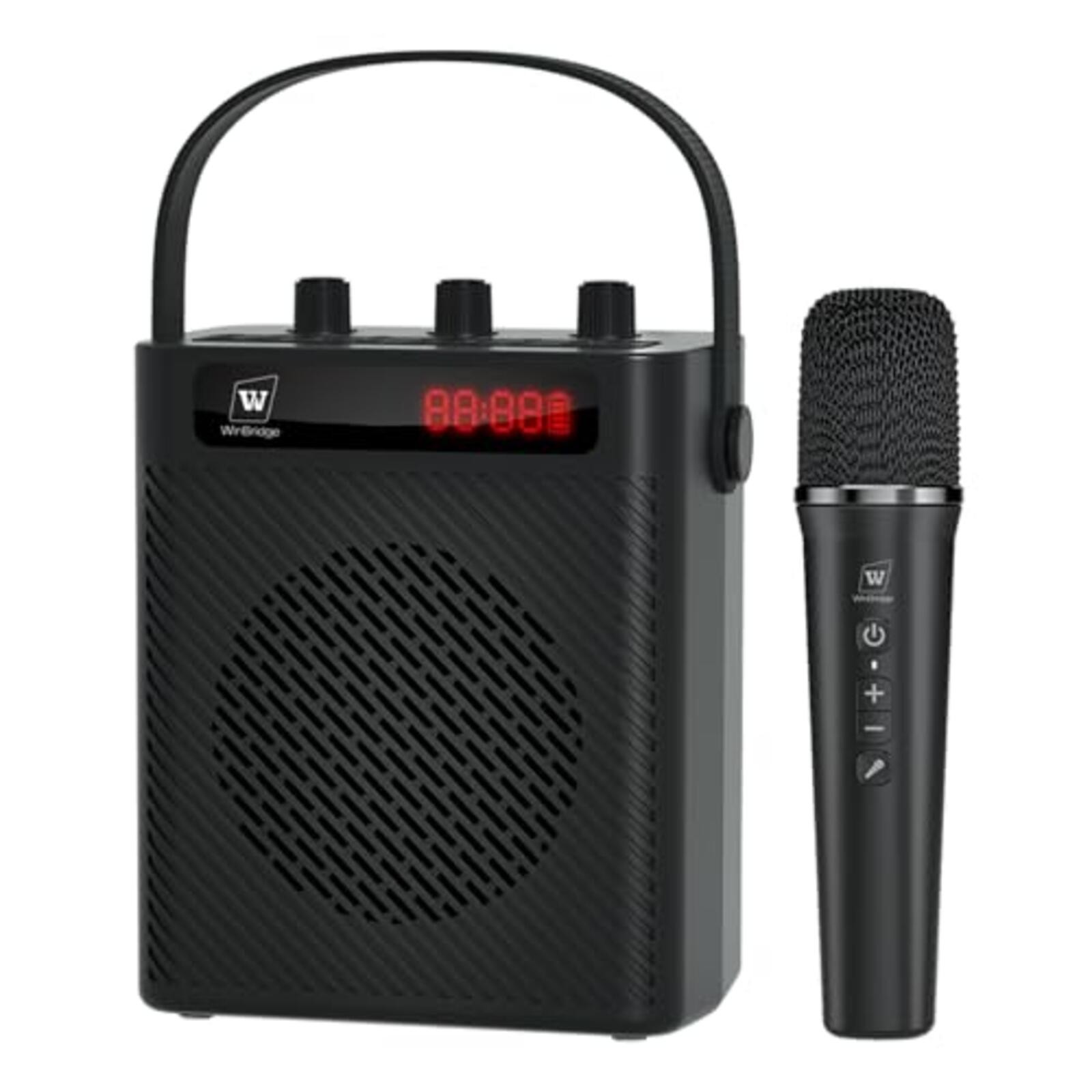 30W Portable Voice Amplifier PA Speaker with Wireless Microphone Bluetooth