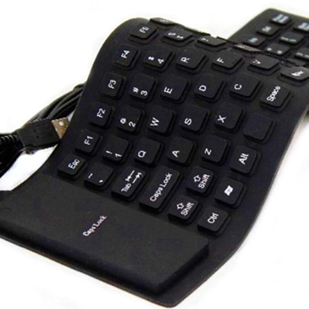 US 1-2 Pc Waterproof Silicone Keyboard Foldable Flexible USB Dustproof Full Size