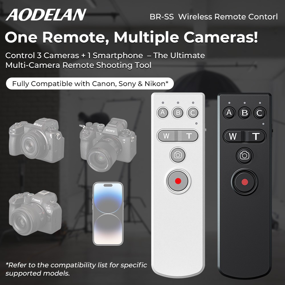 BR-SS Wireless Shutter Release for Canon Sony Nikon Cameras and Smartphones