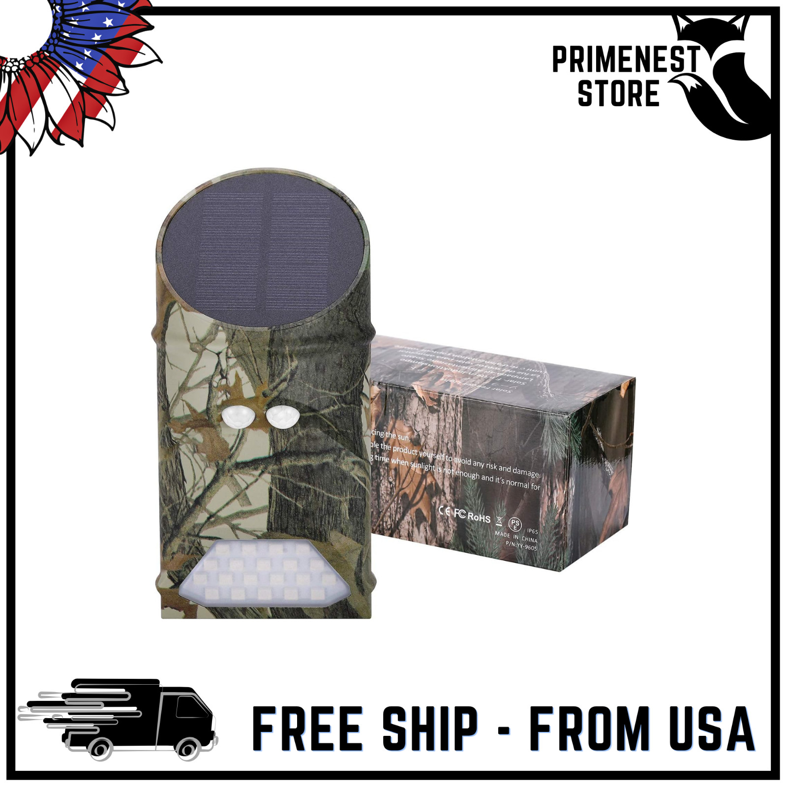 2 Pack Solar Motion Activated Game Feeder Lights