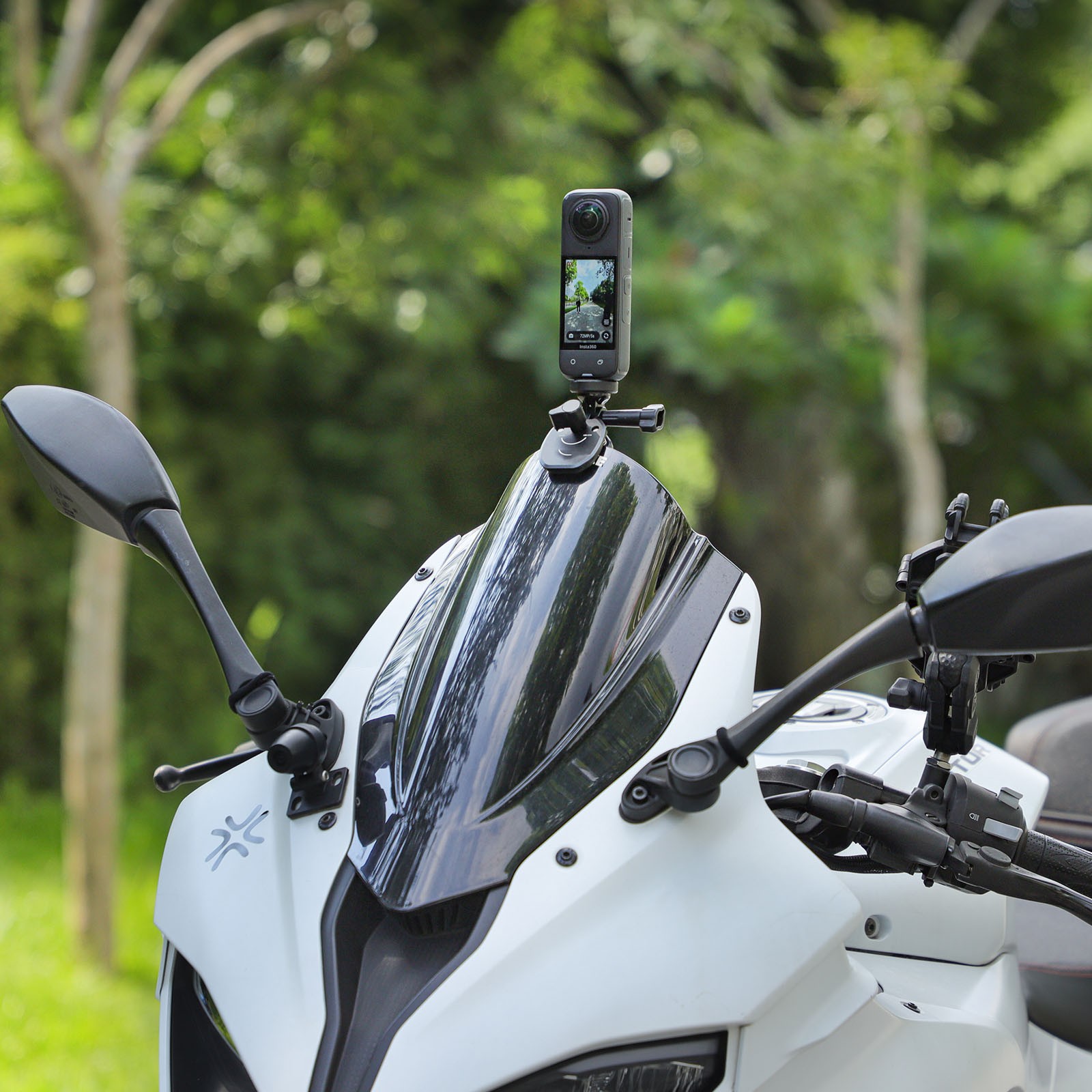 1 PC CNC Aluminum Motorcycle Windshield Mount Accessories For Gopro Camera