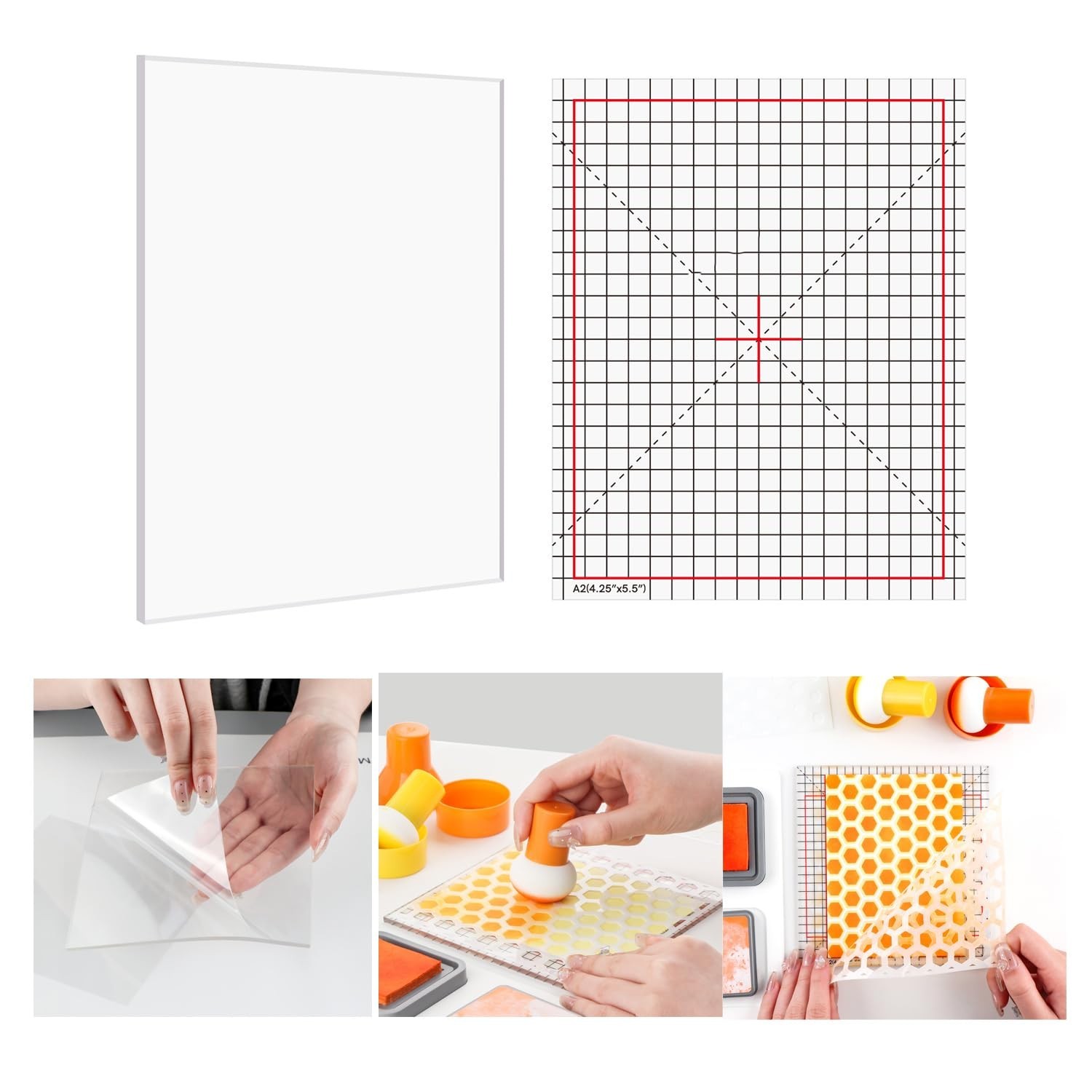 BAOFALI 3Pcs/Set 4.75x6inch Multi-Use Non-Slip Sticky Mats Fit in Stamp Posit...
