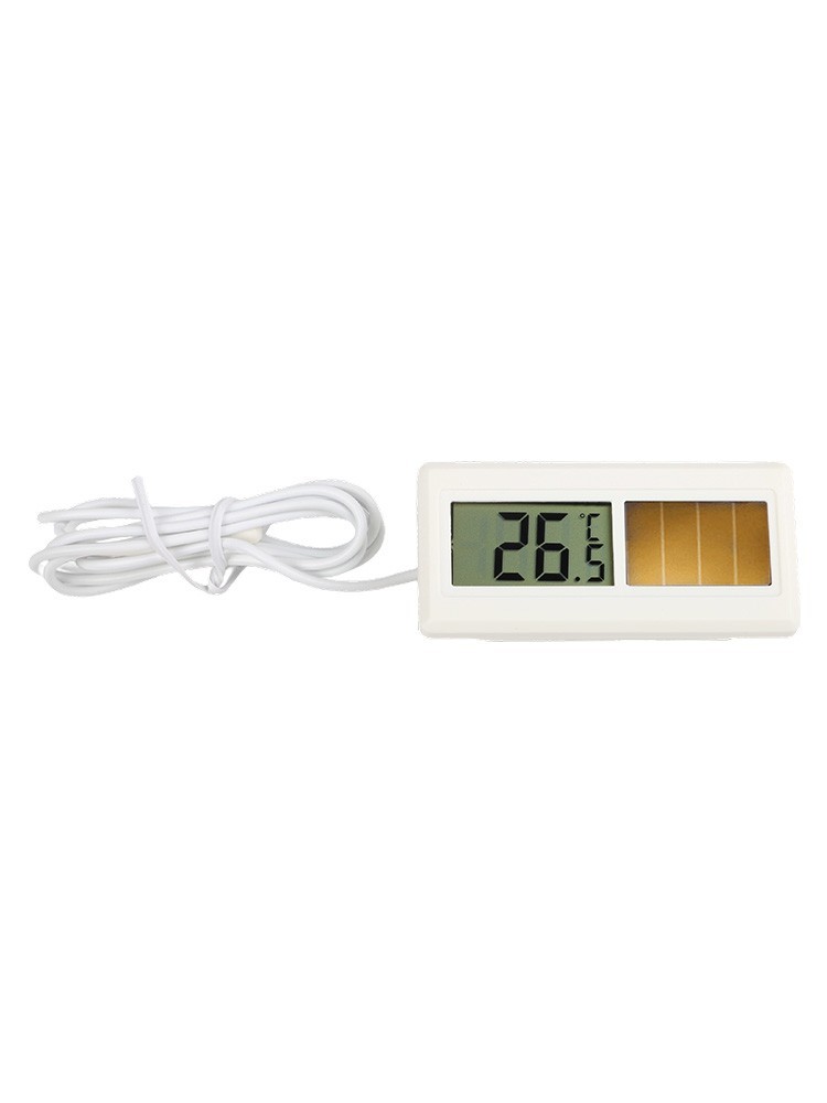 Portable Solar LCD Thermometer Sensor with Waterproof Design and Long Cable