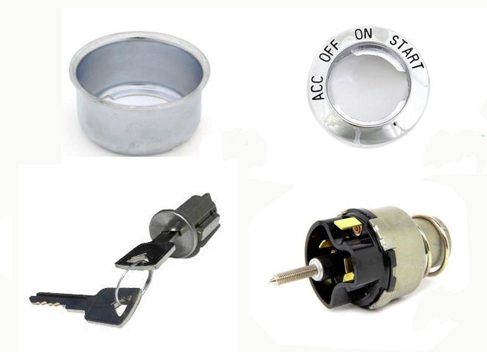 NEW! 1965 -1966 Ford Mustang Ignition Switch, Bezel, Retainer, Cylinder and Keys