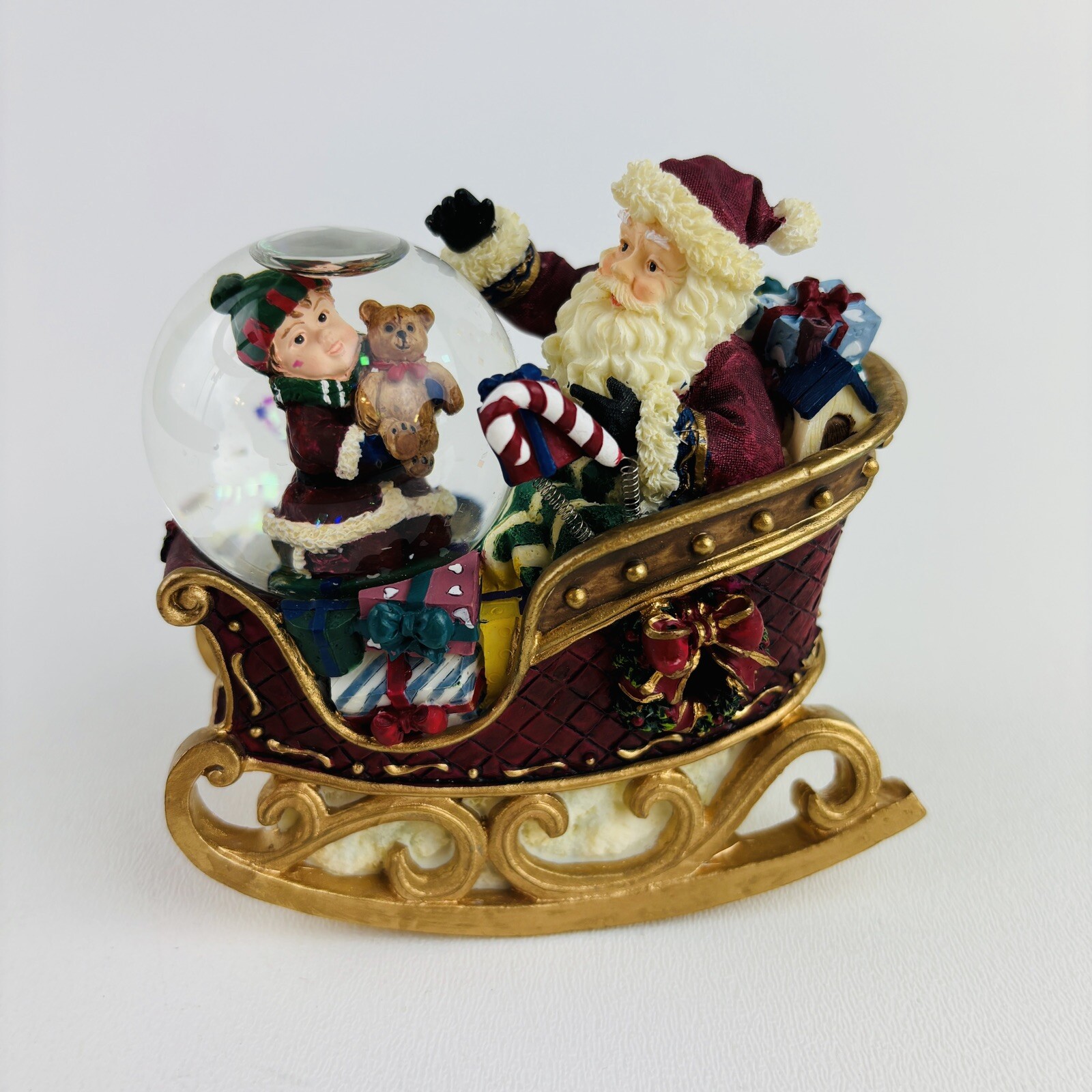 Kirkland Signature Santa Claus Sleigh Rocking Mini Water Globe Working Globe