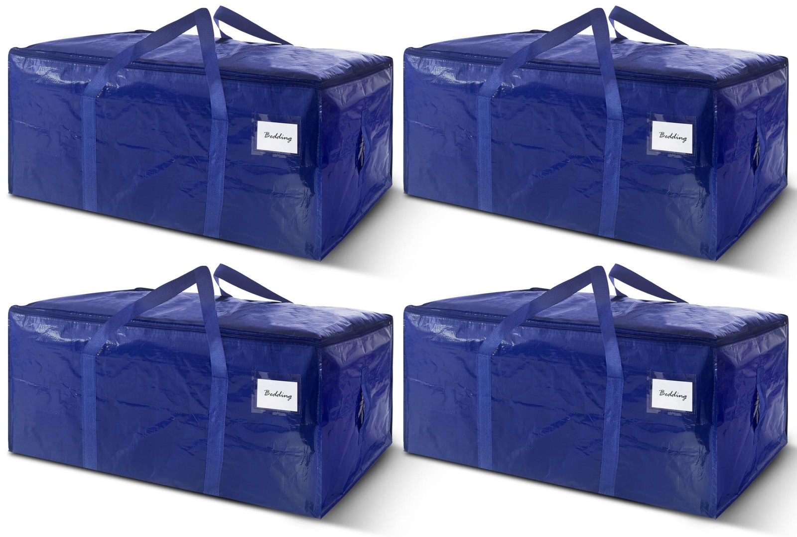 4 Pack Extra Heavy Duty Large Moving Bags Strong Zipper Carrying Handles