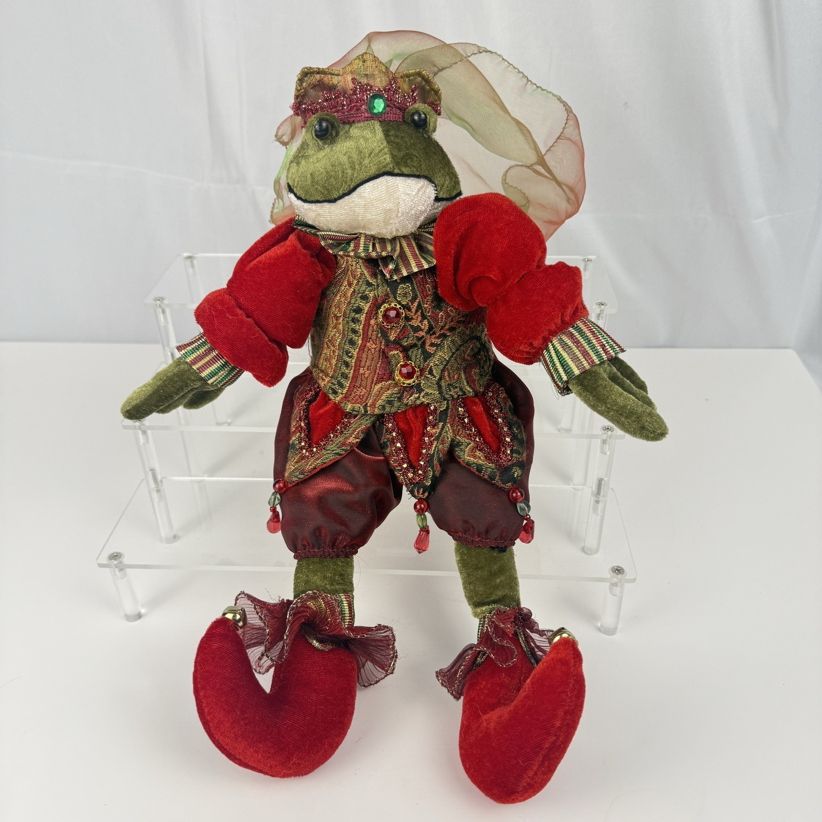 Mark Roberts Collection 16" Plush Frog Fairy Bride Handmade Shelf Sitter Doll