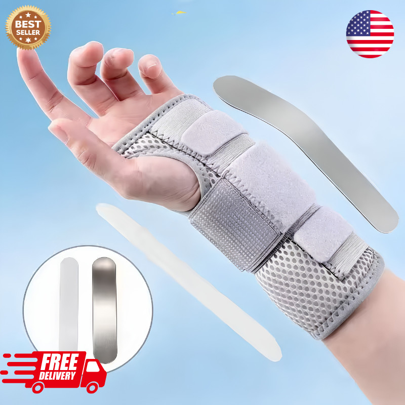 NEW Wrist Brace for Carpal Tunnel - Adjustable Night Support Brace with Splints