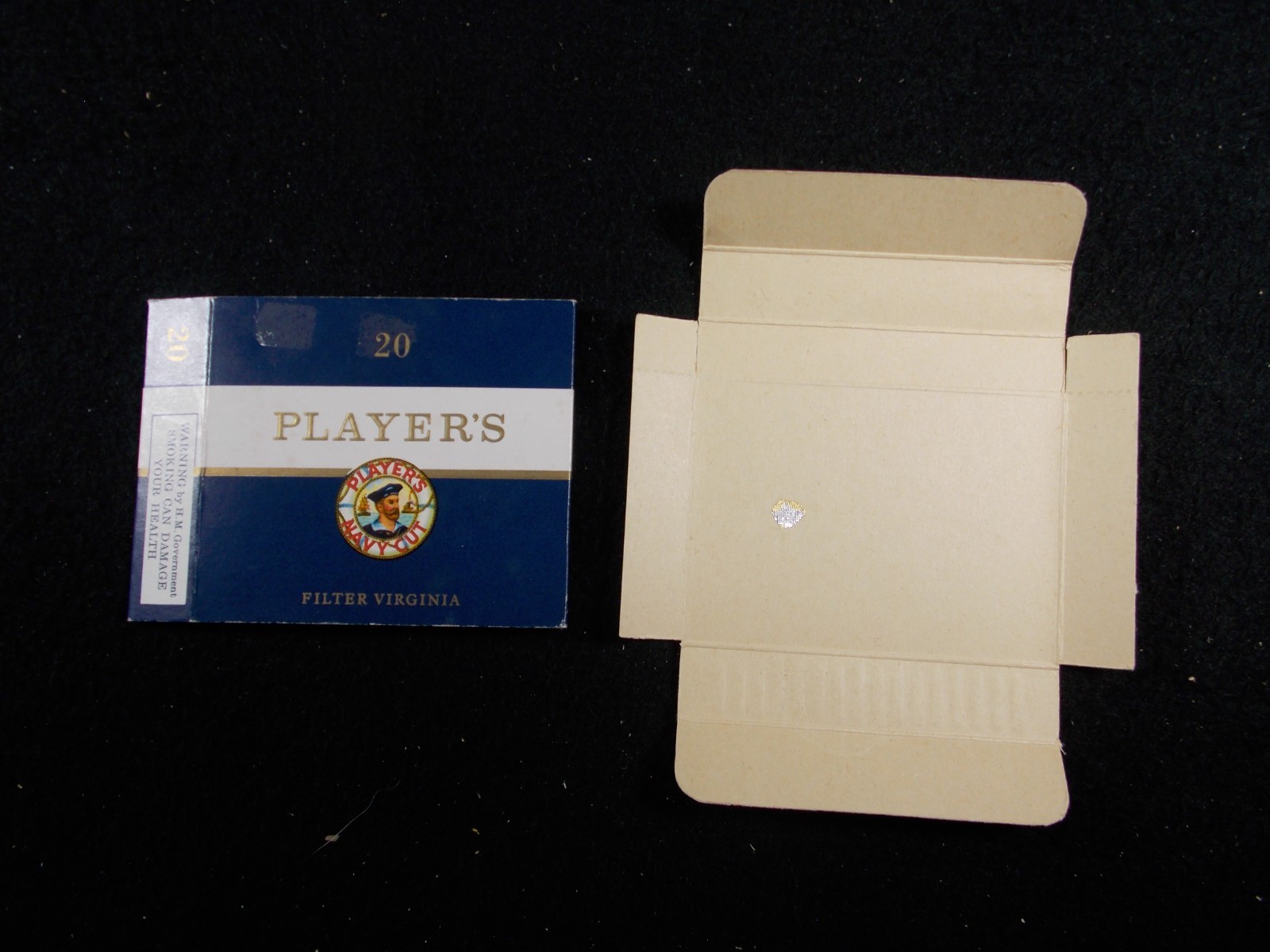 T5 Vintage Players Navy Cut Empty Cigarette Packet Box