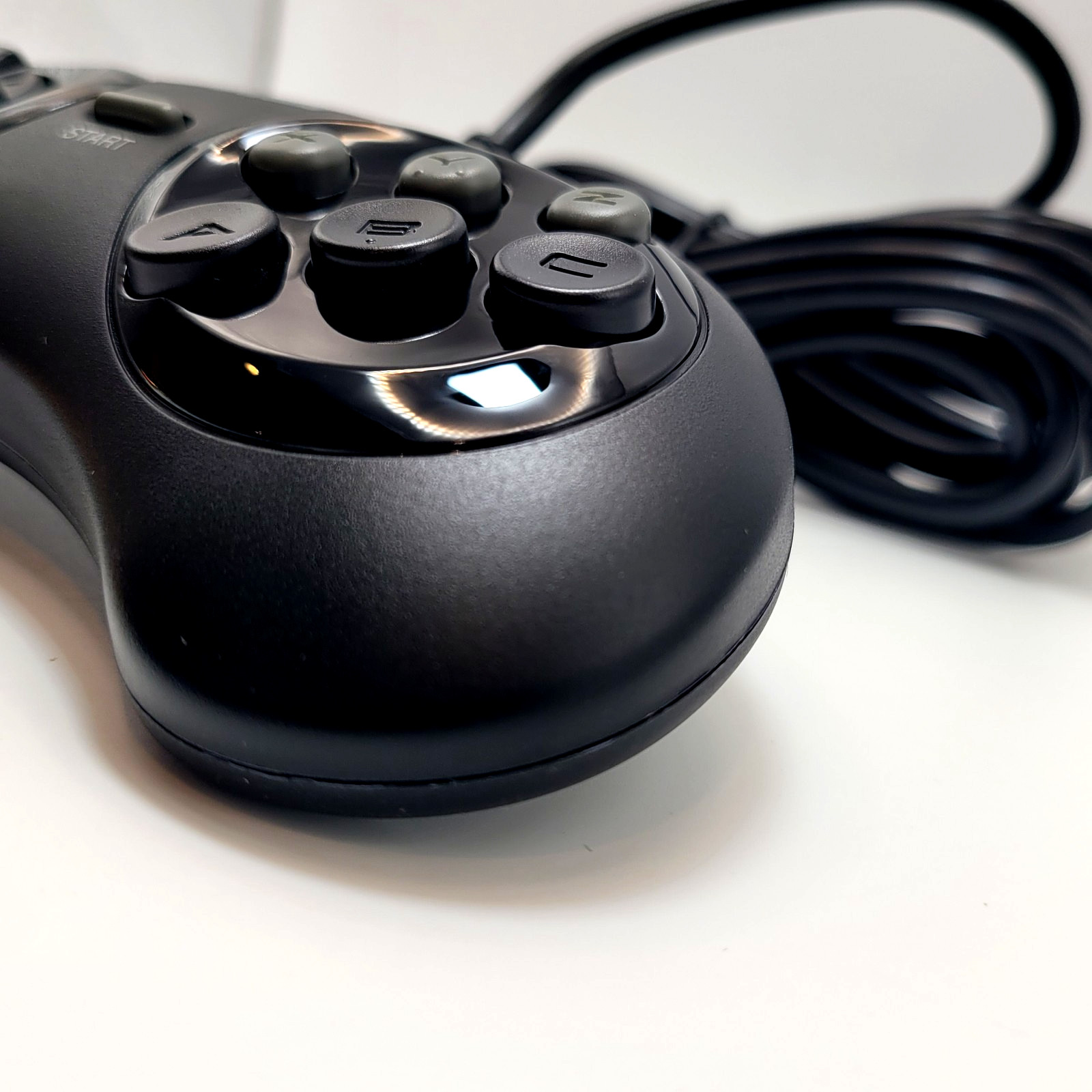 Retro-Bit Official Sega Genesis Controller 6-Button Arcade Pad - Black