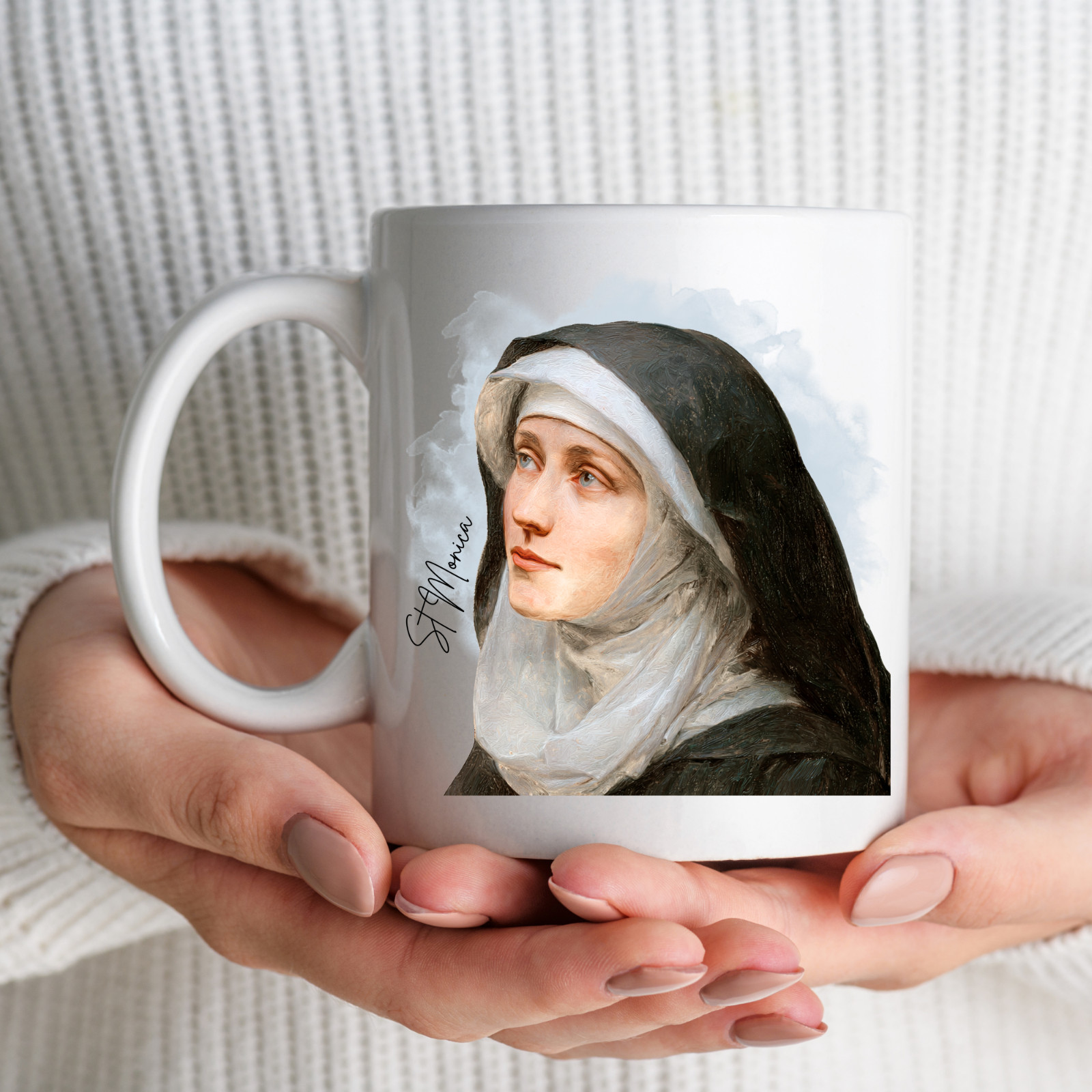 St. Monica Catholic Mug | Catholic Gift | Patron Saint of Mothers & Prayer