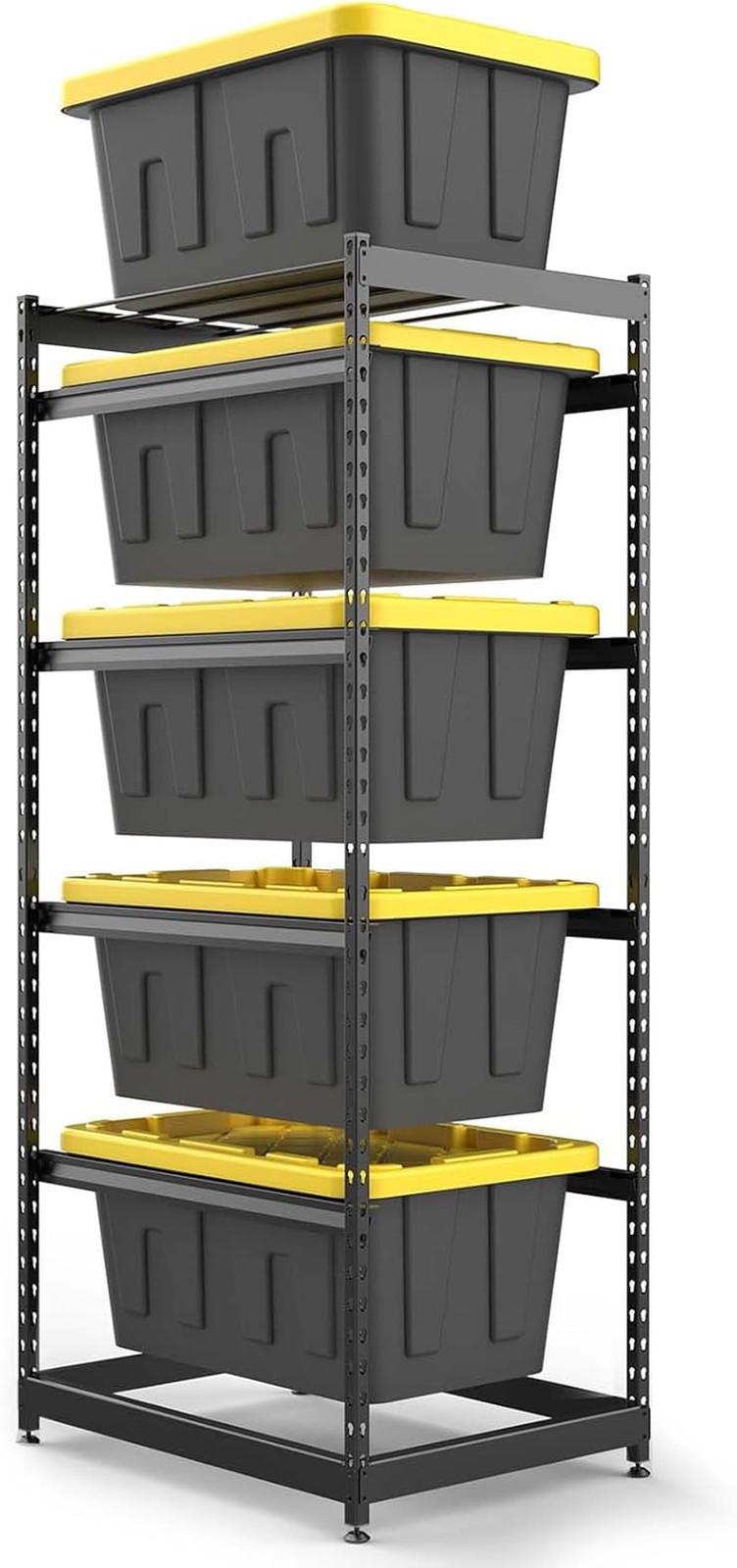 27 Gallon Tote Storage Rack, Heavy-Duty Storage Bin Rack Organizer, 5-Tier Stand