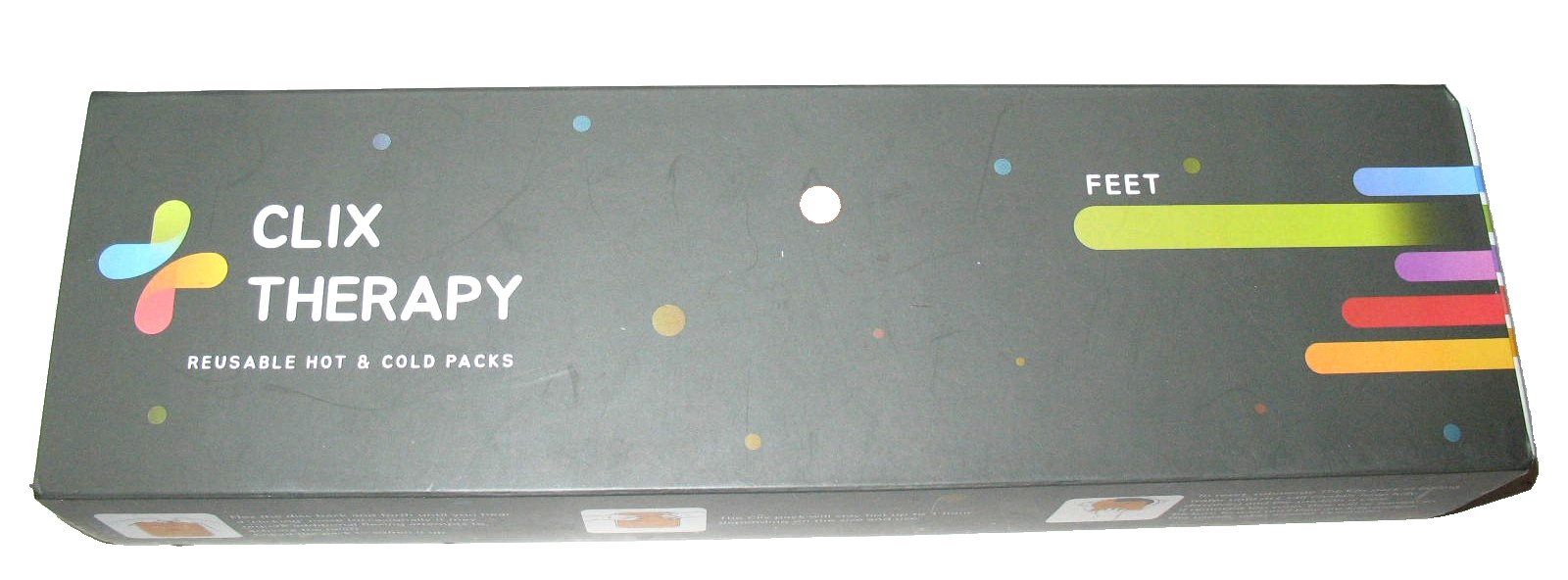 NEW $149. CLIX THERAPY Reusable Hot and Cold Pack FEET In Original Box