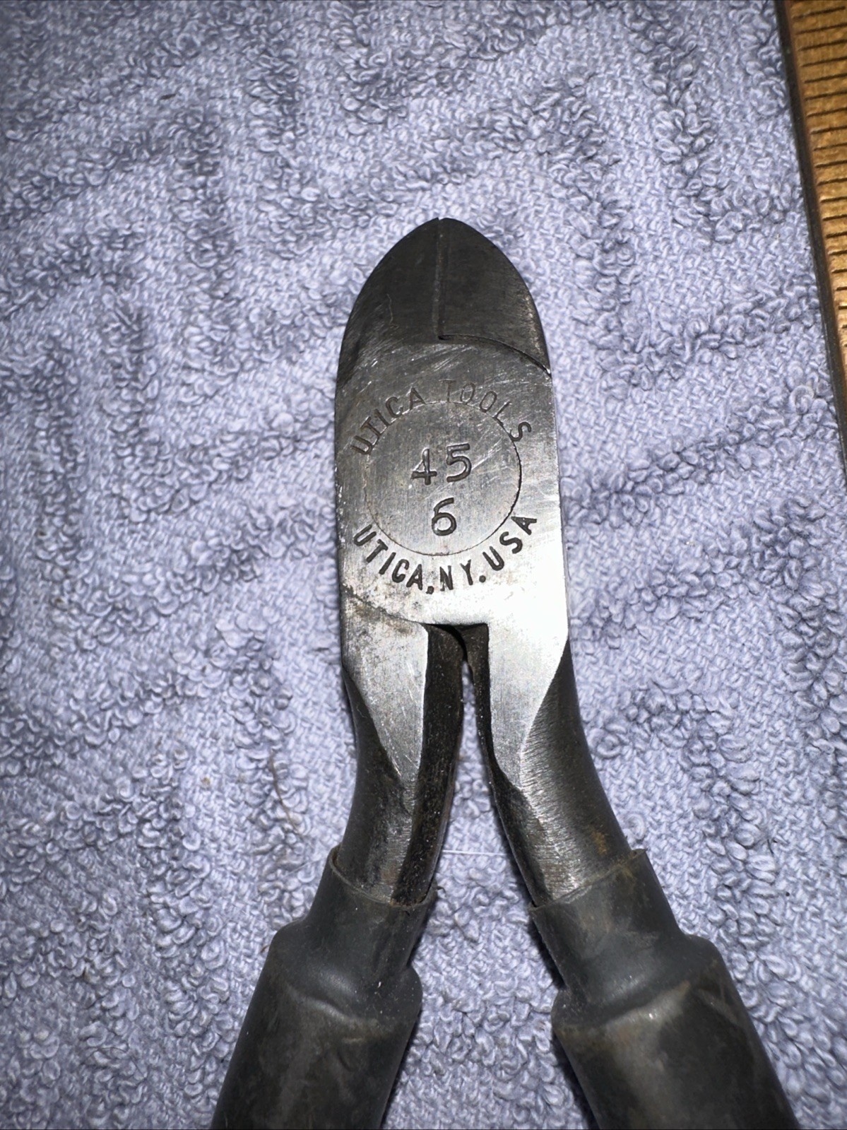 Vintage Utica Tools Wire Cutter Diagonal Hand Tool #455