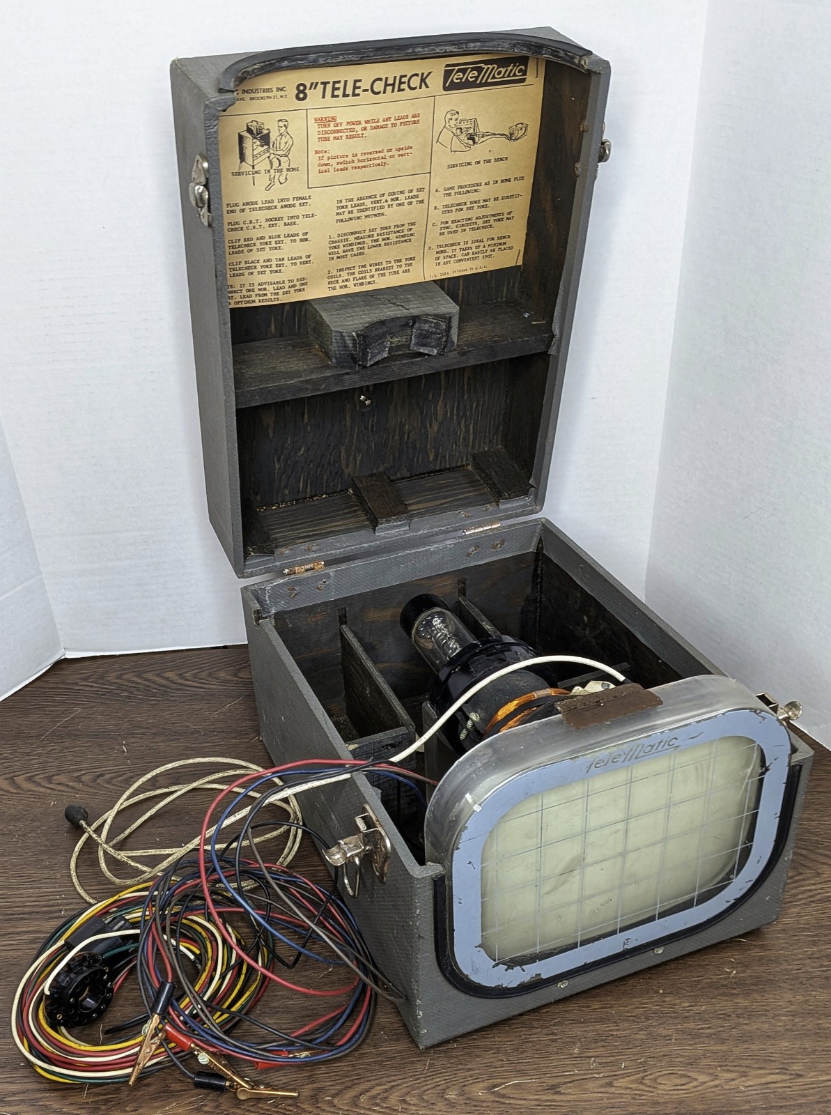 Vintage Telematic 8" Tele-Check Television TV Tube Analyzer