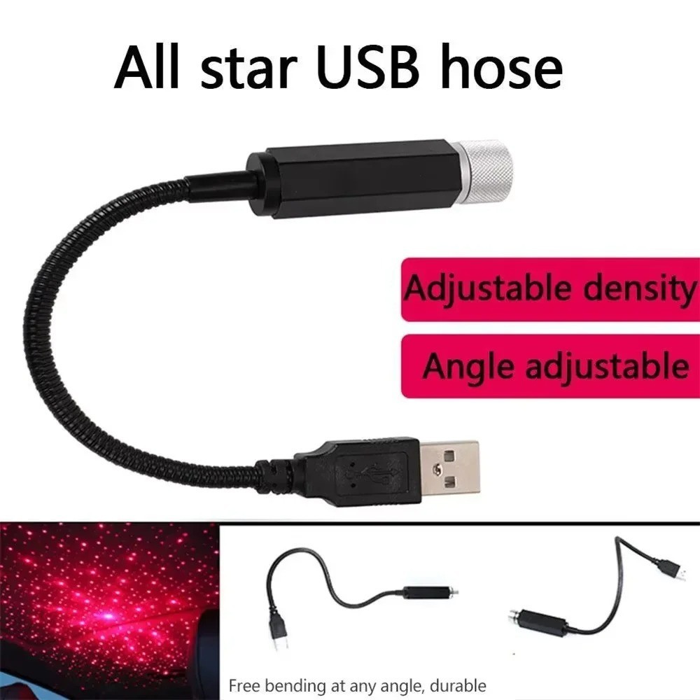 USB Dual Head Starry Sky LED Projector Galaxy Car Ceiling Light
