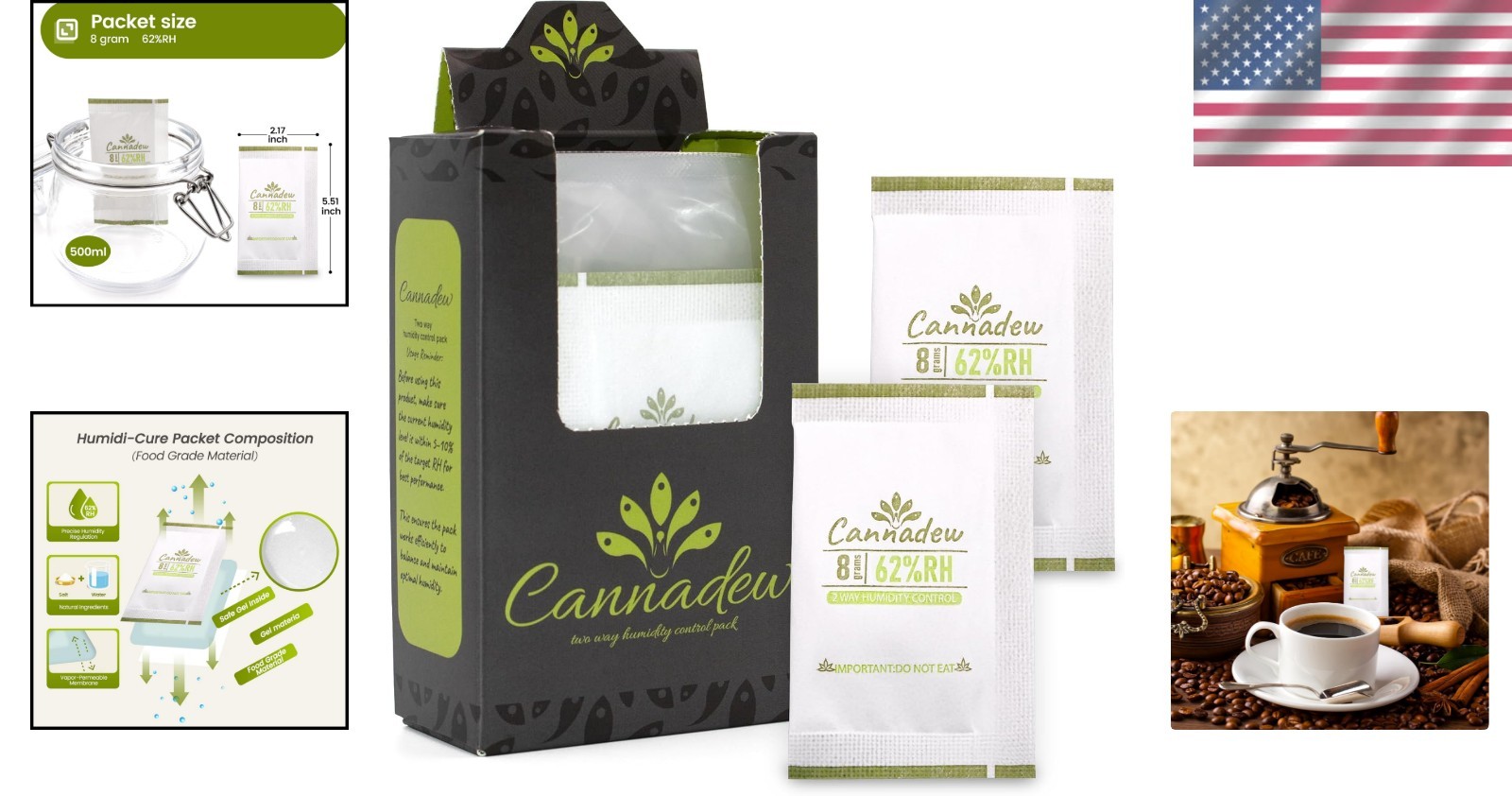 15-Pack 62% Humidity Control Packs for Fresh Storage
