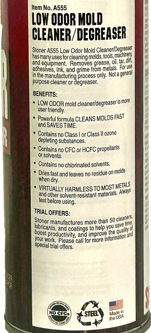 STONER A555 Low Odor Mold Cleaner Degreaser 10 oz LIQUIDATION LOT (6-PACK) - New