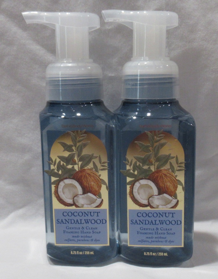 Bath & Body Works Gentle & Clean Foaming Hand Soap Lot Set 2 COCONUT SANDALWOOD