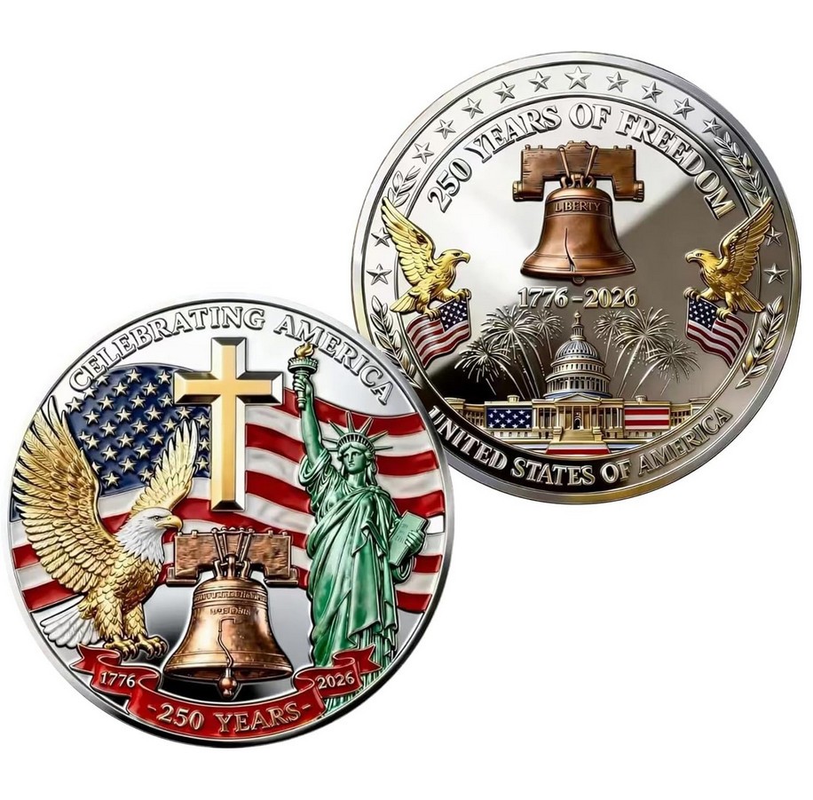 United States 250 Anniversary Challenge Coin Commemorative US 1-pc be