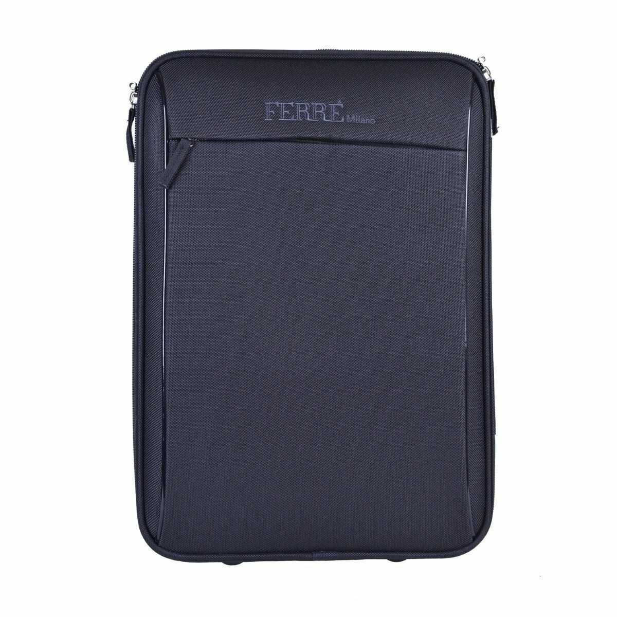 $395 Gianfranco Ferre Milano Unisex Black Carry On Rolling Travel Suitcase Bag
