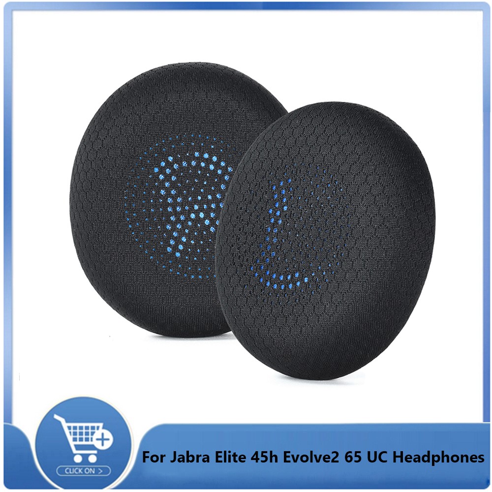 2Pcs Ear Pads Cushions Replacement For Jabra Elite 45h Evolve2 65 UC Headphones