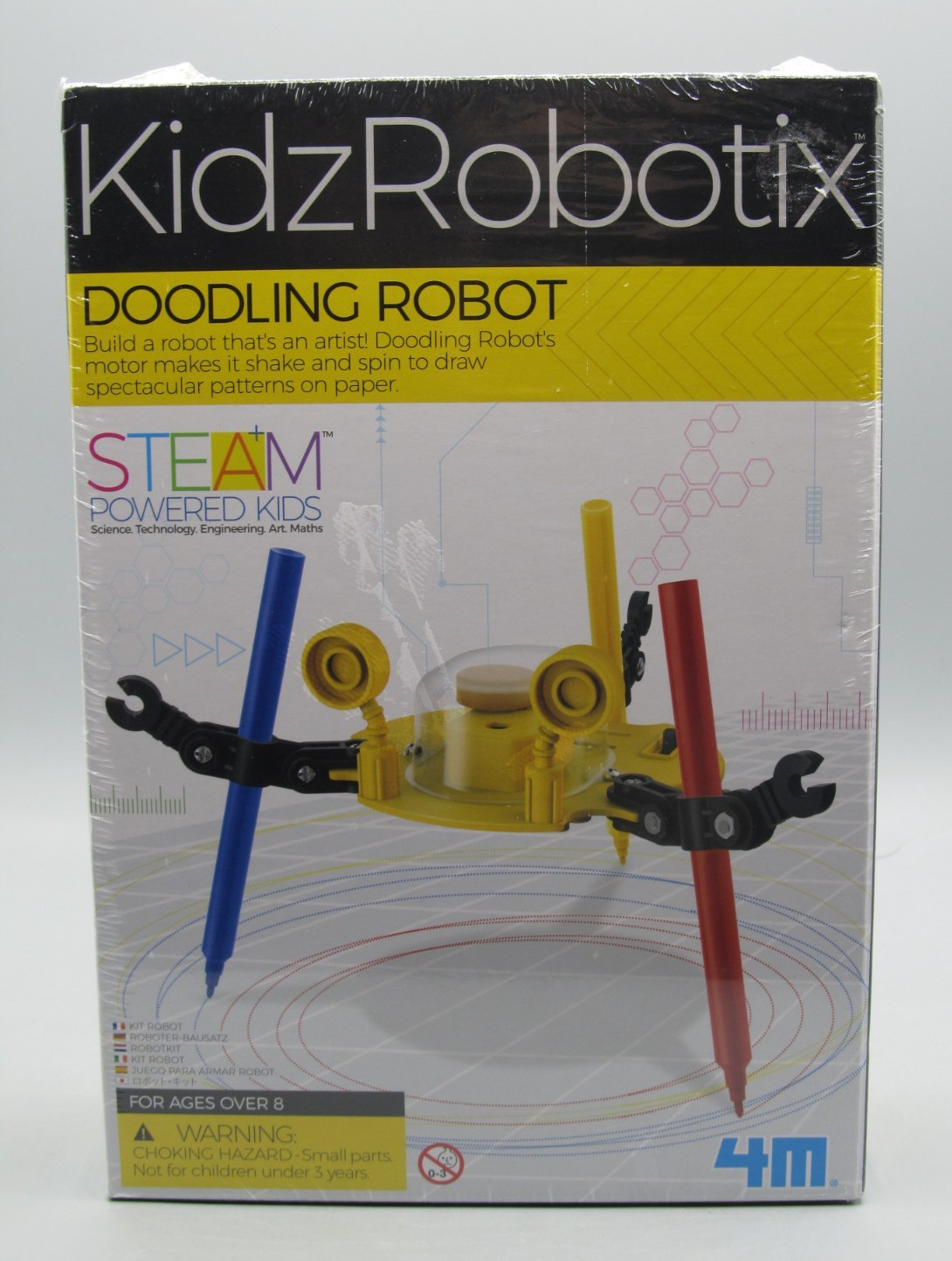 4M Kidz Robotix Doodling Robot DIY Science Engineering Robotics Kit New Sealed