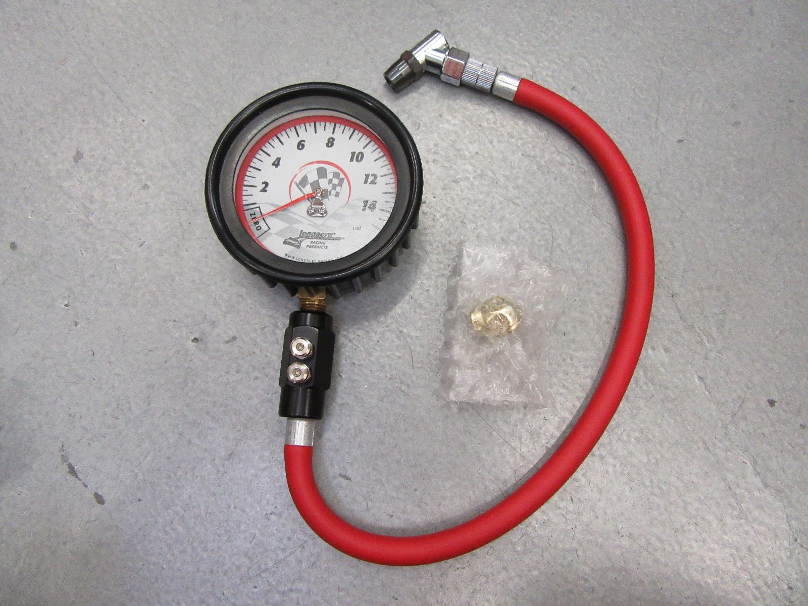 Longacre 52-52031 Tire Gauge 0-15PSI 3.5in Dual Bleed w/Case - Surf Rust on tip