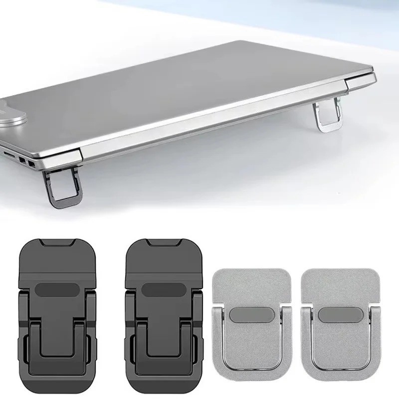 2PCS Foldable Laptop Stand Invisible Adhesive Adjustable Notebook Riser