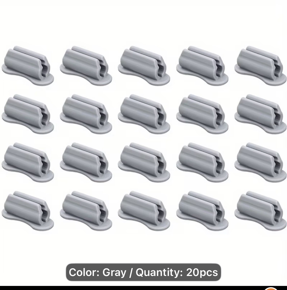 Set Of 20 Grey Silicone Sticky Pen Holders - New
