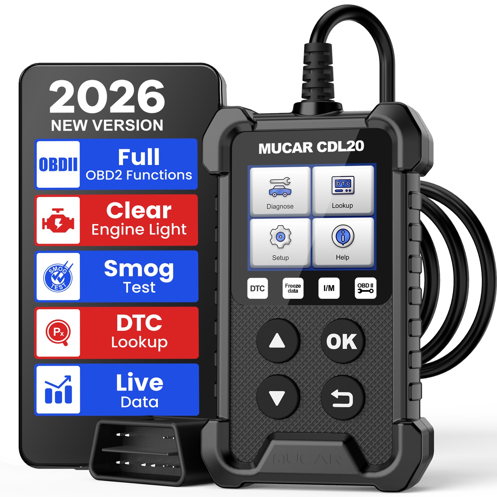Mucar CDL20 OBD2 Reader Car Diagnostic Scanner OBD Fault Code Reader Tool