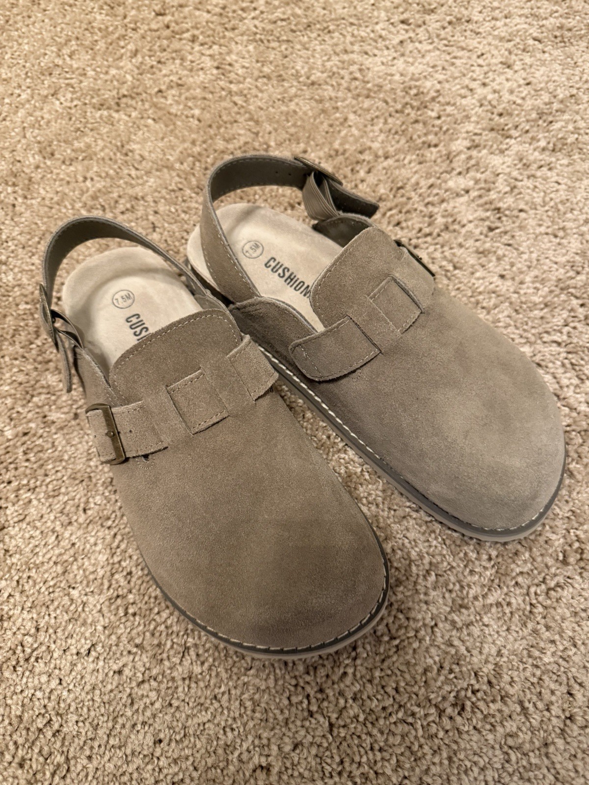 Cushionaire Brooklyn Genuine Suede Clogs for Women - Size 7 5M, New Without Box