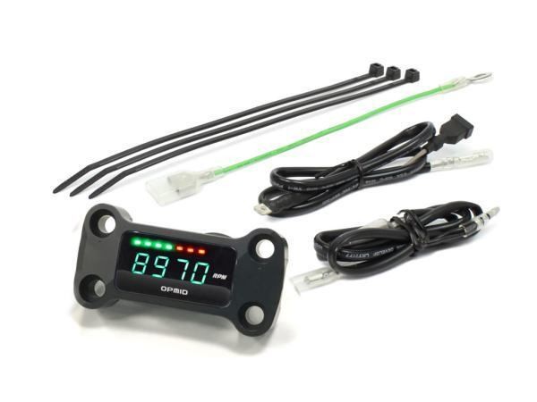 OPM Top Tachometer Black for CT125 Hunter Cub with LED Shift Light & Hour Meter