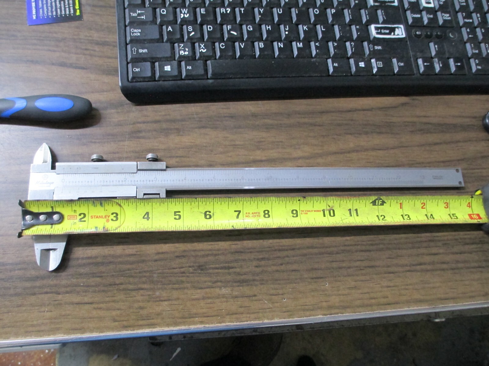 Mitutoyo Vernier Caliper W/ Fine Adjust Range   1/128” 1/1000”