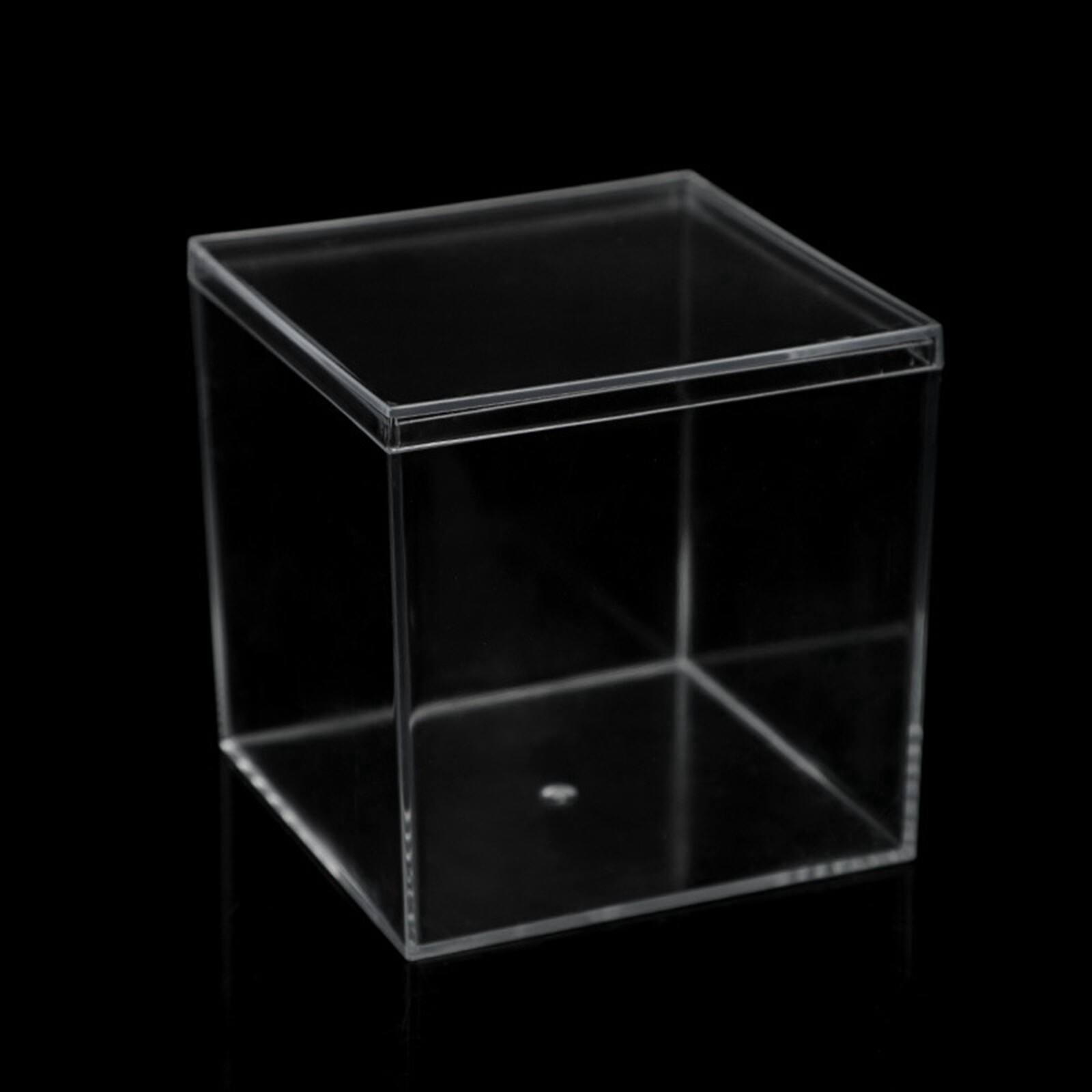 2pcs Clear Acrylic Display Box Case Perspex Dustproof Protection Decor 2"X2"