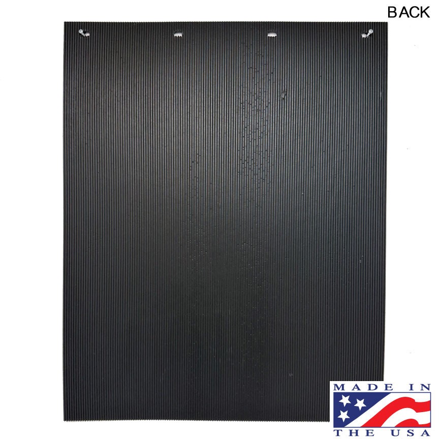 MACK LOGO Mud Flaps Poly-Rubber 24” X 30” MACK Logo (pair) Black/WHITE
