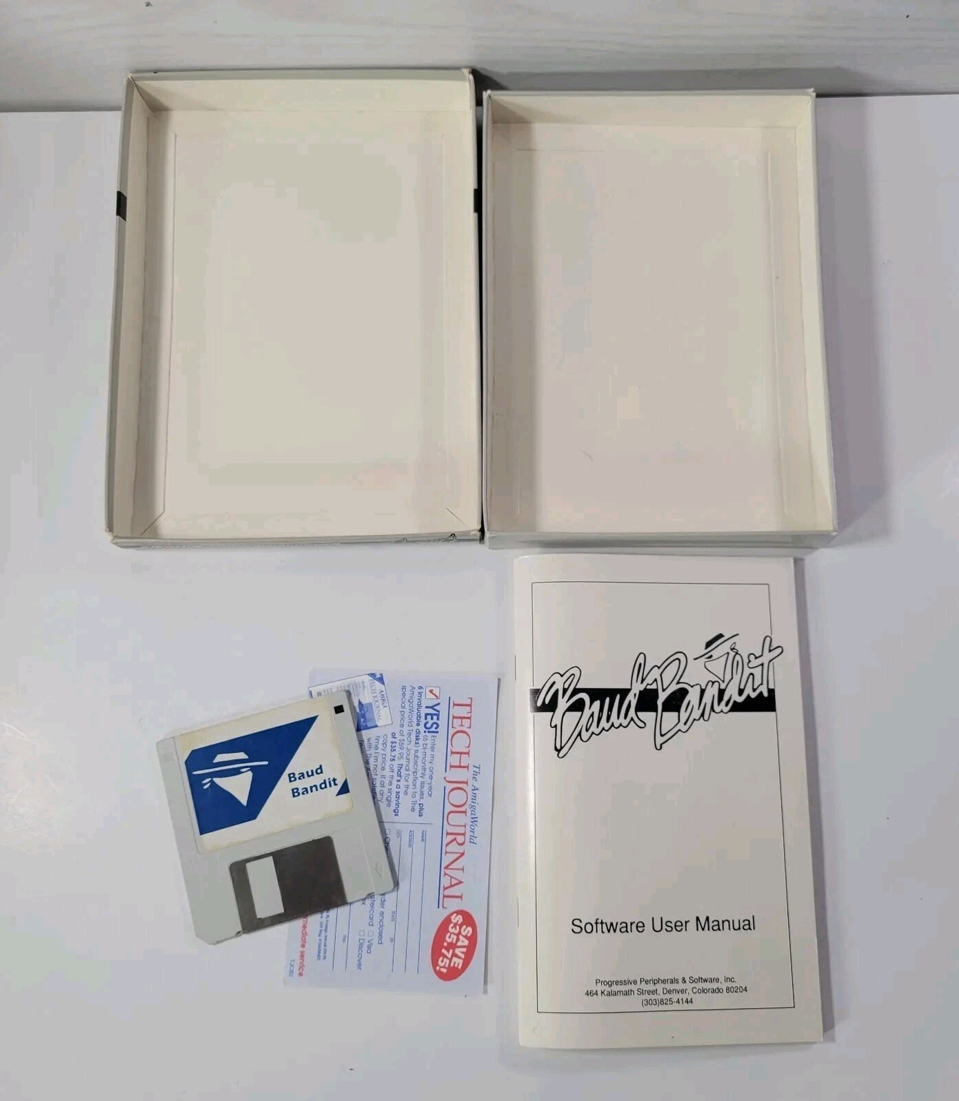 Baud Bandit Telecommunications for Commodore Amiga Box/Maunal/Diskette