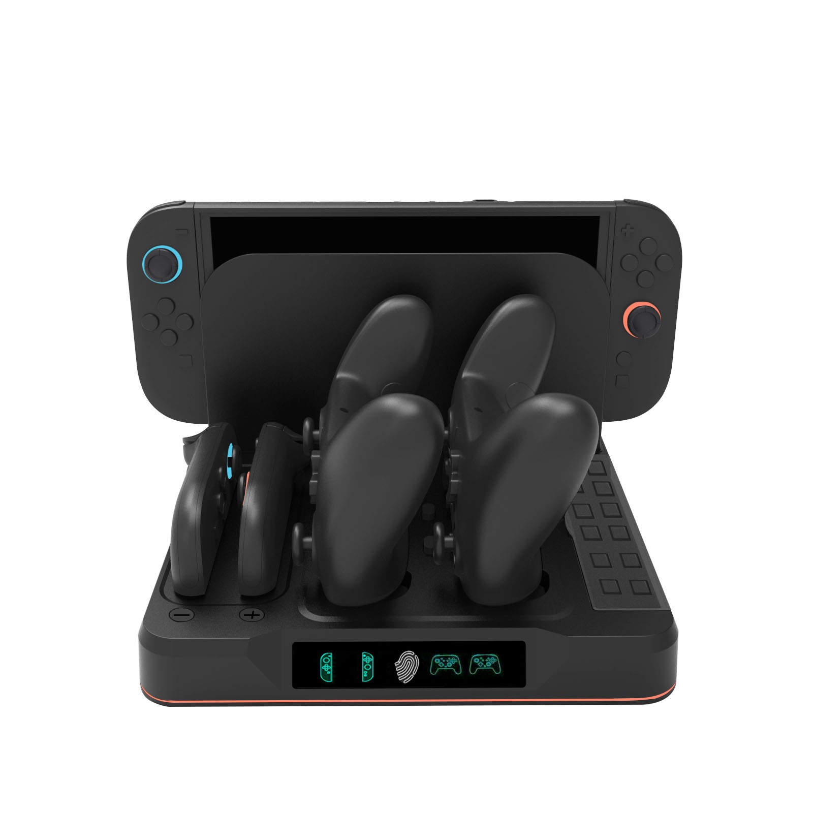 For Switch 2 pro Controller Charging Dock with RGB Lighting Console Base