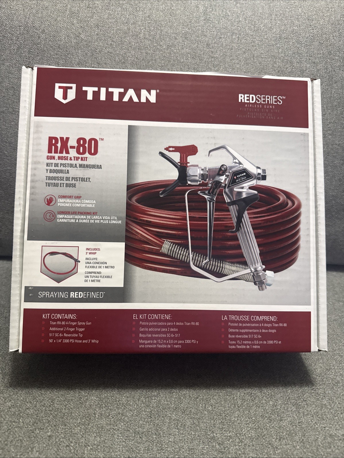 Brand New Titan RX-80 Gun, Hose, & Tip Kit 0538011