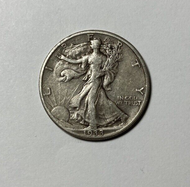 1933-S Walking Liberty Half Dollar Nice Original XF