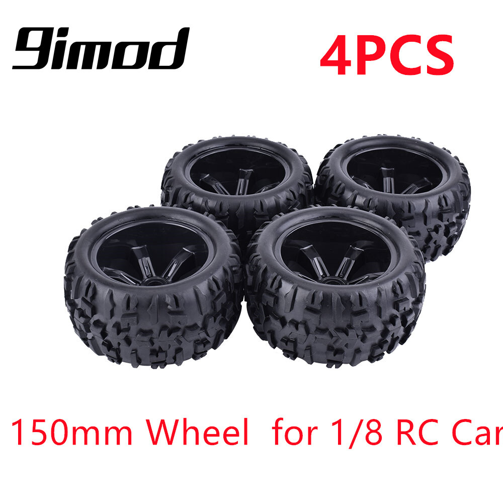 4Pcs ZD Racing 150mm Wheel Rim Tires 17mm Hex Hub for 1/8 RC Monster Truck Car