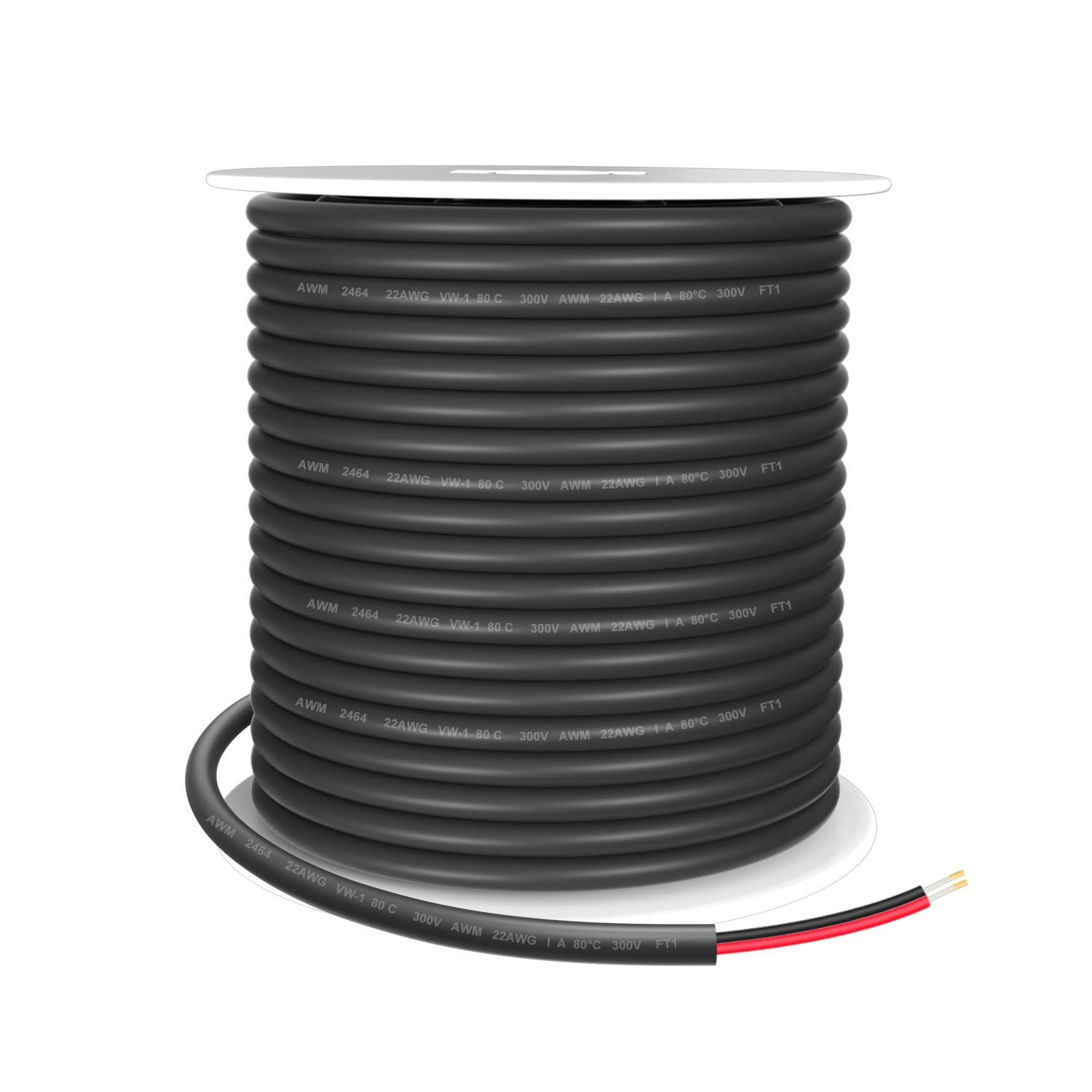 AOTOINK 100FT/30M 22 Gauge 2 Conductor 22AWG 100FT, 22 gauge 2 core