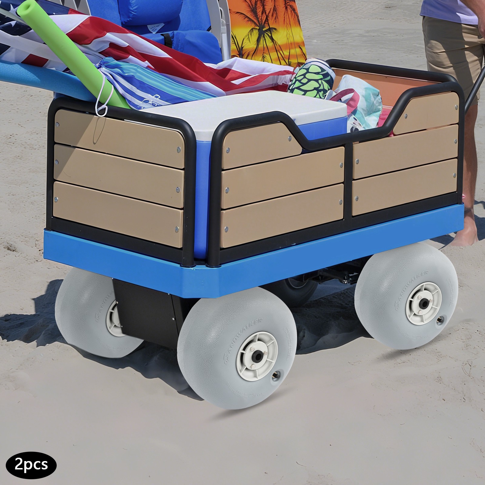 Balloon Beach Sand Tire, Beach Balloon Wheel, 2pcs Beach Cart Tires