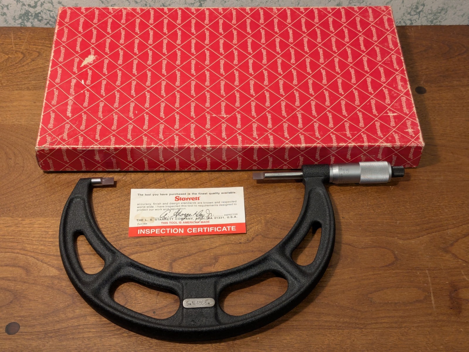 STARRETT 5-6 Inch BLADE MICROMETER NO 486