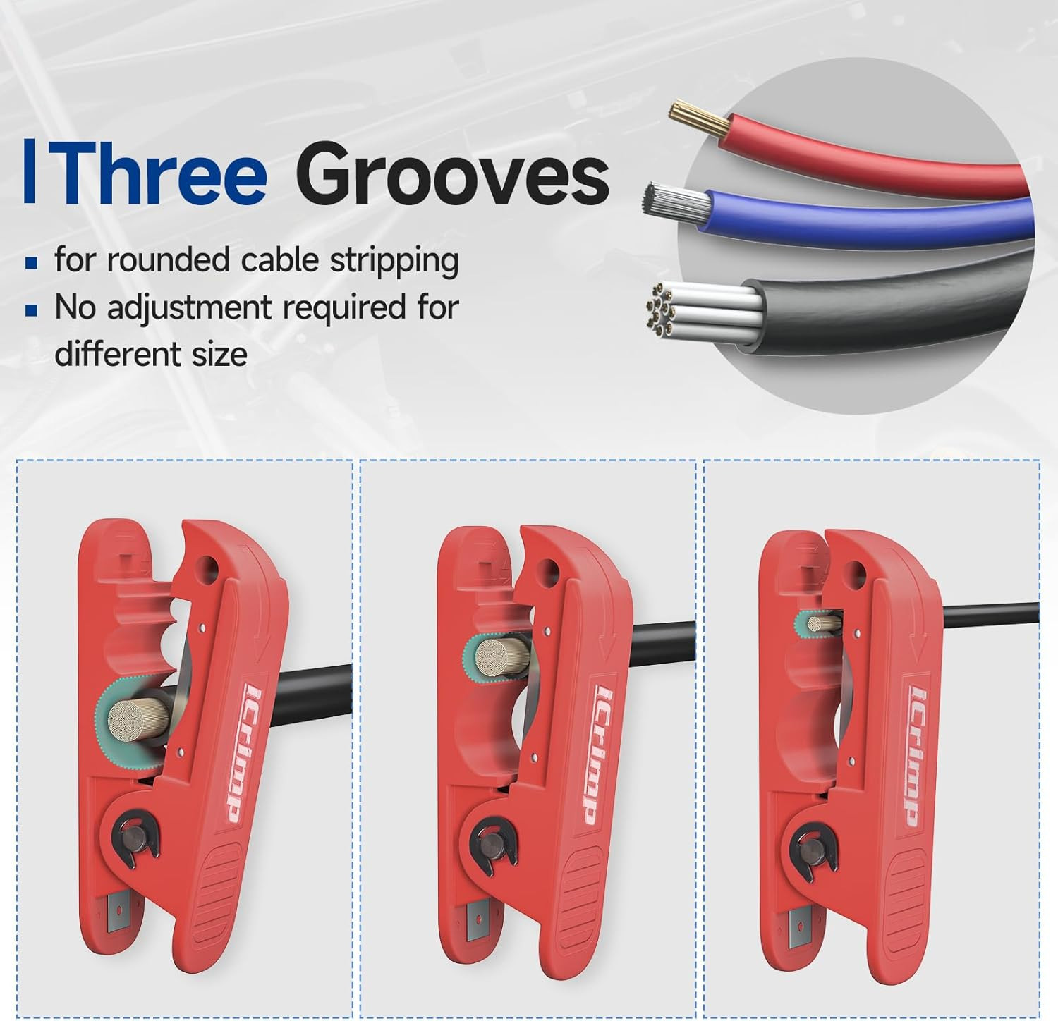round Cable Stripper for AWG 12 to 4/0, Adjustable Cable Jacket Stripper,Wire...