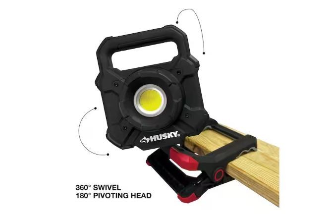 2500-Lumens Rechargeable LED Clamp Work Light