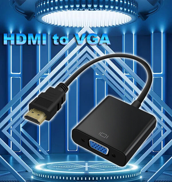 1080P HDMI Male to VGA Female Video Cable Cord Converter Adapter For PC Monitor
