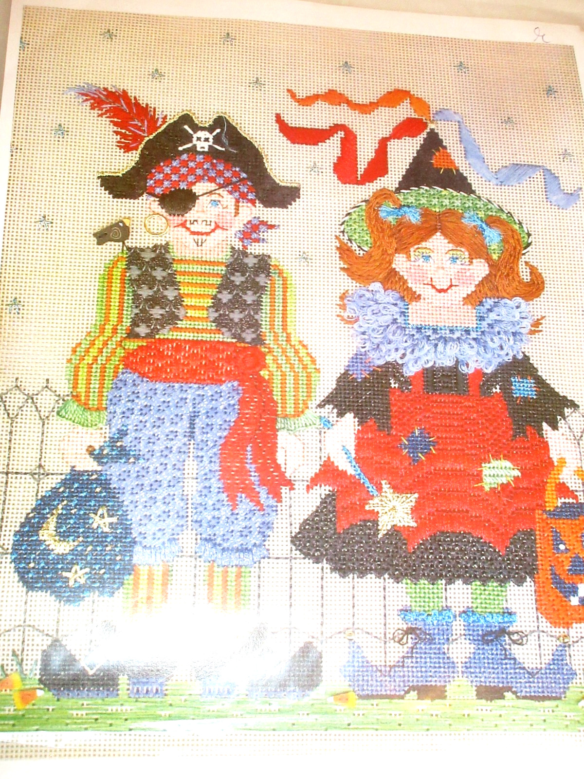 Just Libby Designs TRICK OR TREAT KIDS Needlepoint Pattern